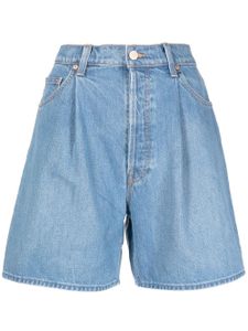 MOTHER short The Fun Dip plissé en jean - Bleu