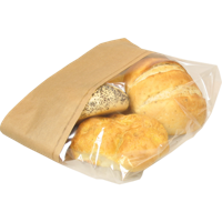 Zak | Brood- en banketzak | Papier + PP | 16/ 5x34cm | bruin | 2000 stuks
