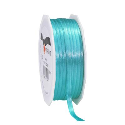 Cadeaulint Satijn - 0.6 cm x 50 meter - Turquoise - cadeaus inpakken - sierlint Cadeaulint Satijn - 0.6 cm x 50 meter - Turquoise - cadeaus inpakken - sierlint