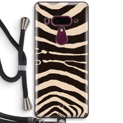 Arizona Zebra: HTC U12+ Transparant Hoesje met koord