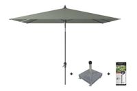 Platinum Riva stokparasol 2.5x2.5 - Olive met voet en hoes