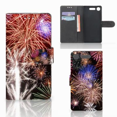Sony Xperia XZ1 | Wallet Case | met Pasjes | Vuurwerk