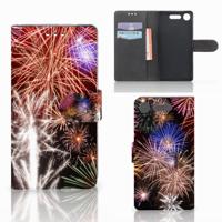 Sony Xperia XZ1 | Wallet Case | met Pasjes | Vuurwerk