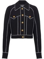 Balmain veste Western en crêpe - Noir - thumbnail