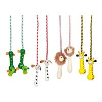 Goki springtouw dier met houten handvat
