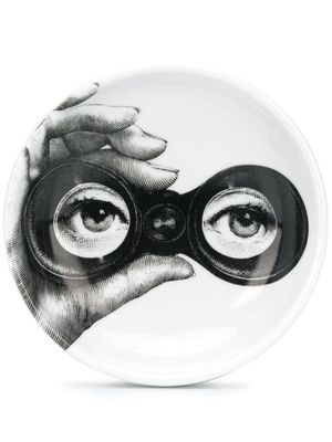 Fornasetti cendrier imprimé 12cm - Blanc