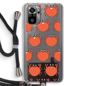 Krab: Xiaomi Redmi Note 10S Transparant Hoesje met koord
