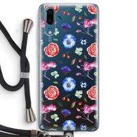 Bloemetjes: Huawei P20 Transparant Hoesje met koord
