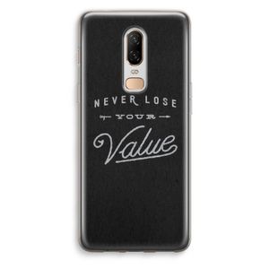 Never lose your value: OnePlus 6 Transparant Hoesje