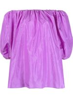 Valentino Garavani blouse en soie à épaules dénudées - Violet - thumbnail