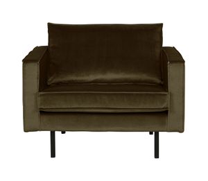 WOOOD Fauteuil 'Rodeo' Velvet, kleur Groen