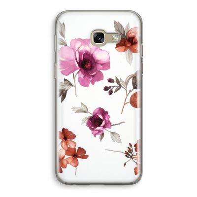 Geschilderde bloemen: Samsung Galaxy A5 (2017) Transparant Hoesje