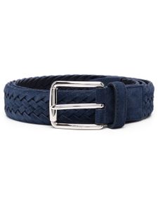 Tod's ceinture tressée à logo gravé - Bleu