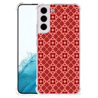 Samsung Galaxy S22 Plus Doorzichtige Silicone Hoesje Batik Rood