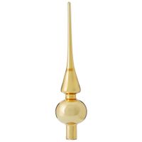 Glazen kerstboom piek/topper goud glans 26 cm