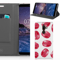 Nokia 7 Plus Flip Style Cover Pink Macarons - thumbnail