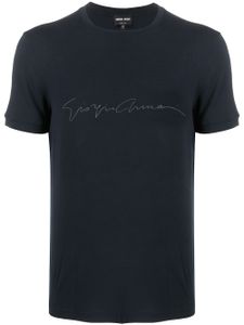 Giorgio Armani t-shirt à logo - Bleu