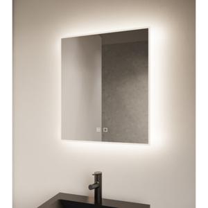 Badkamerspiegel Style | 90x70 cm | Rechthoekig | Indirecte LED verlichting | Touch button | Met spiegelverwarming