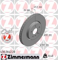 Remschijf COAT Z ZIMMERMANN, Remschijftype: Binnen geventileerd, u.a. für Opel, Vauxhall