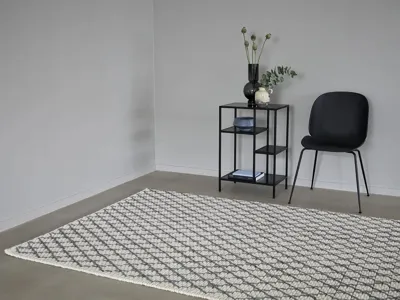 MOMO Rugs - Vloerkleed Diamond Charcoal White (outlet) - 170x240 cm