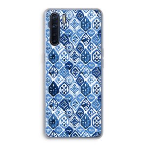 Blauw motief: Oppo A91 Transparant Hoesje