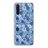 Blauw motief: Oppo A91 Transparant Hoesje