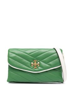 Tory Burch portefeuille Kira en cuir à détails de chaîne - Vert