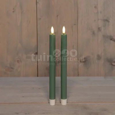 LED Dinerkaars 26cm Jade Groen 2st