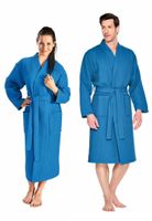 badjas unisex kobaltblauw kimono