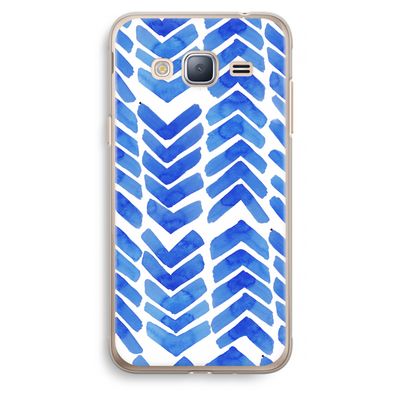 Blauwe pijlen: Samsung Galaxy J3 (2016) Transparant Hoesje