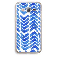 Blauwe pijlen: Samsung Galaxy J3 (2016) Transparant Hoesje