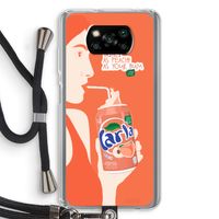 Peach please!: Xiaomi Poco X3 NFC Transparant Hoesje met koord