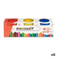 Plasticine Spel Pincello Geel Blauw Rood (12 Stuks)