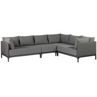 Exotan Domino Loungeset Buiten - Aluminium - Steengrijs - 88x300x225 - thumbnail