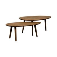 Salontafel (set Van 2) Ales Bruin|Hout - Mango|Hout - Naturel