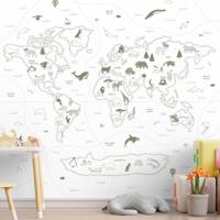 Panoramisch Behang Animal World Rol Lichtgroen Panoramisch Behang Animal World Rol Lichtgroen