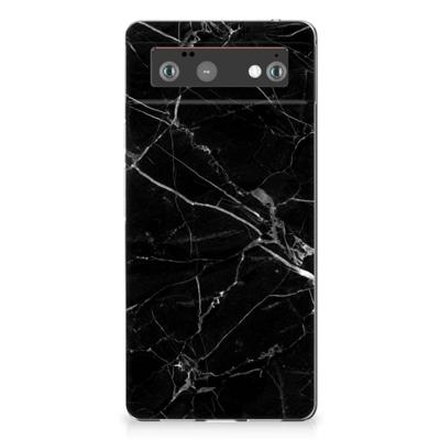 Google Pixel 6 | TPU | Siliconen hoesje | Marmer Zwart - Origineel Cadeau Vader