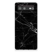 Google Pixel 6 | TPU | Siliconen hoesje | Marmer Zwart - Origineel Cadeau Vader