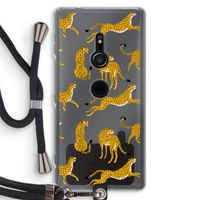 Luipaard: Sony Xperia XZ2 Transparant Hoesje met koord