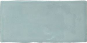 Cifre Cerámica Atlas Wandtegel | 7.5x15 cm | Vintage | Glans Licht blauw