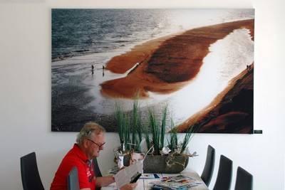 Canvas in aluminium wissellijst 257.50x508 cm