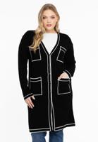 Yoek Vest met contrasterende biezen | Zwart | Maat 54/56