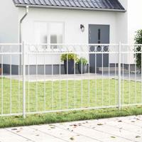 VidaXL Hecelement wit 170 x 150 cm staal