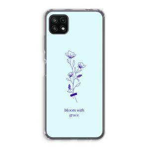 Bloom with grace: Samsung Galaxy A22 5G Transparant Hoesje