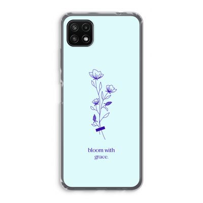 Bloom with grace: Samsung Galaxy A22 5G Transparant Hoesje