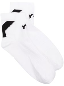 Y-3 chaussettes à logo en intarsia - Blanc