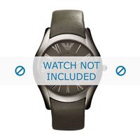 Armani horlogeband AR2057 Leder Grijs 22mm