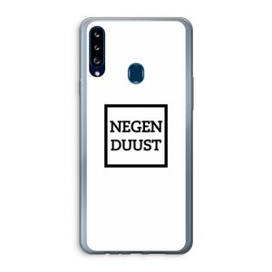Negenduust vierkant: Samsung Galaxy A20s Transparant Hoesje