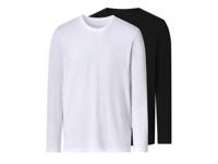 esmara Men Set van 2 heren longsleeves (Zwart/wit, XL)