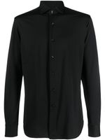 Xacus long-sleeve button-up shirt - Noir - thumbnail